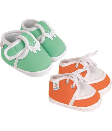 Neska Moda - Orange Booties For Baby Boy & Baby Girl 9-12 Months ( Pack of 2 )