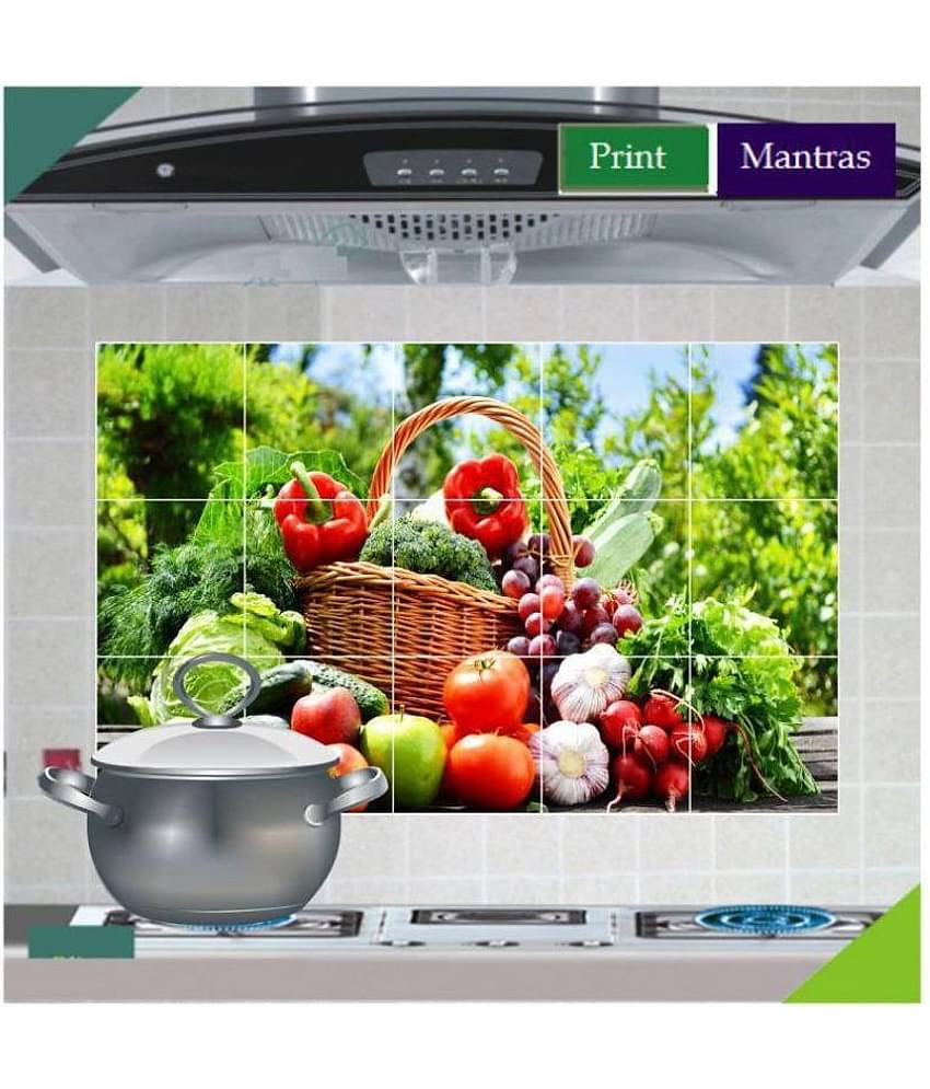 Asmi Collection Printed Fruit & Vegetables Sticker ( 60 x 90 cms )