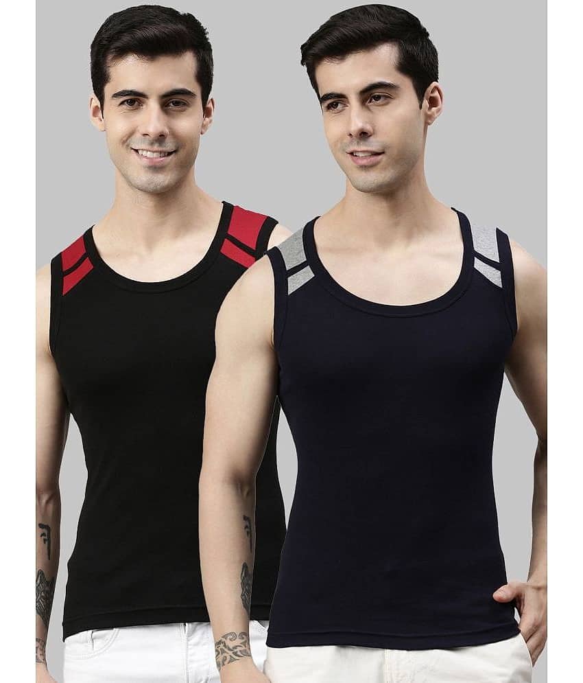 Pack of 2 Lux Cozi - Multicolor Cotton Men's Vest