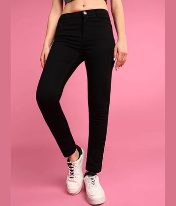 Urbano Fashion - Black Denim Skinny Fit Women's Jeans ( Pack of 1 )