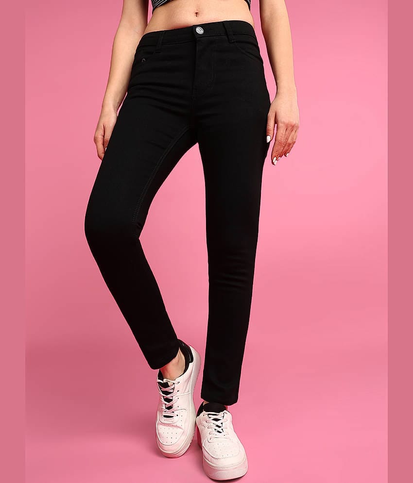 Urbano Fashion - Black Denim Skinny Fit Women's Jeans ( Pack of 1 )