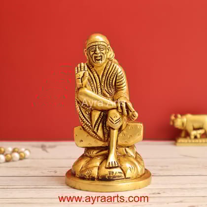 Shirdi Sai Baba Brass Statue - 5 Inch Height