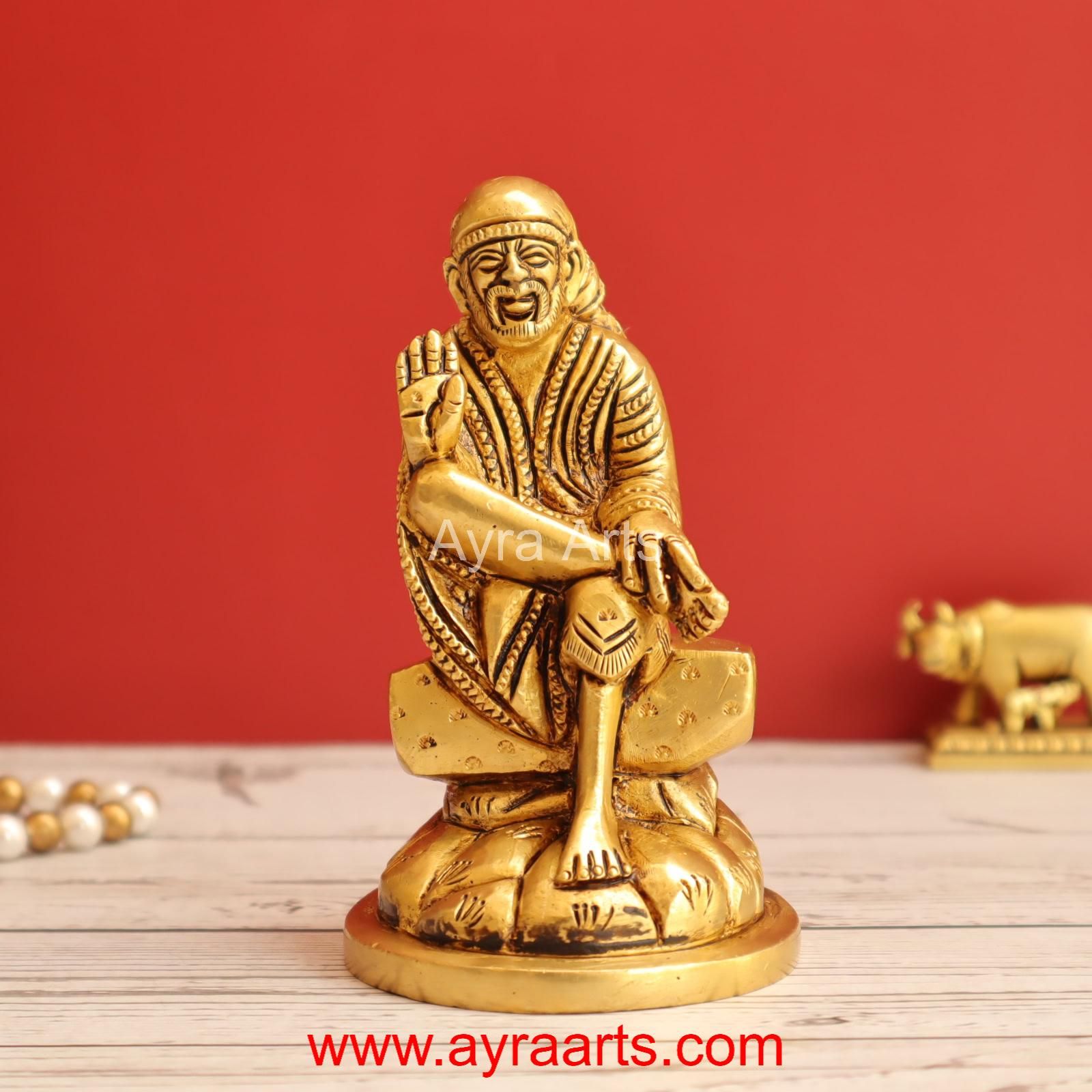 Shirdi Sai Baba Brass Statue - 5 Inch Height