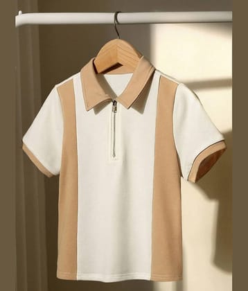 Try This Cotton Blend Regular Fit Colorblock Half Sleeves Men's Henley T-Shirt - White ( Pack of 1 )