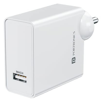 Portronics Adapto 25A 25W Fast Charger, Type C PD Charger, Intelligent Chip, Over Voltage Protection