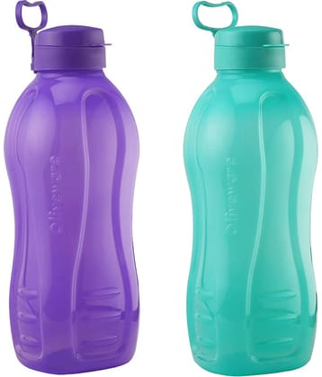 Oliveware Multicolor Water Bottle 2000 mL ( Set of 2 )