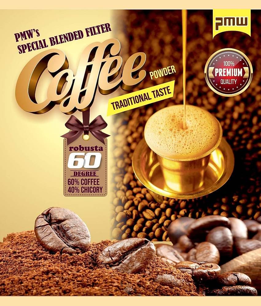Decoction Coffee Powder - Grandma Style - (60%+40%) - 60 Degree - Blended Filter Coffee Powder - 100 Grams