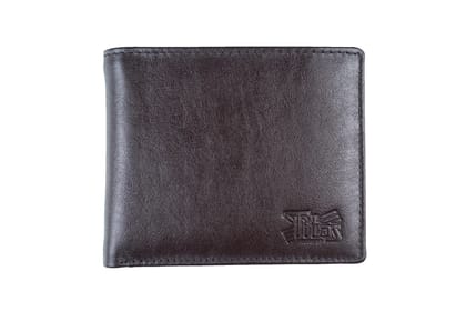 Titas Gents Brown Genuine Leather Wallet-Chikoo / FREE / Leather