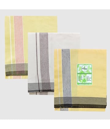 Feather Green - Multicolor Cotton Men's Lungi ( Pack of 3 )