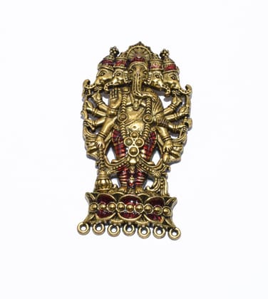 Gold Plated Enamelled Metal Pendant ,(60 MM) , BWEP-118-One Pcs / 60 MM / Gold