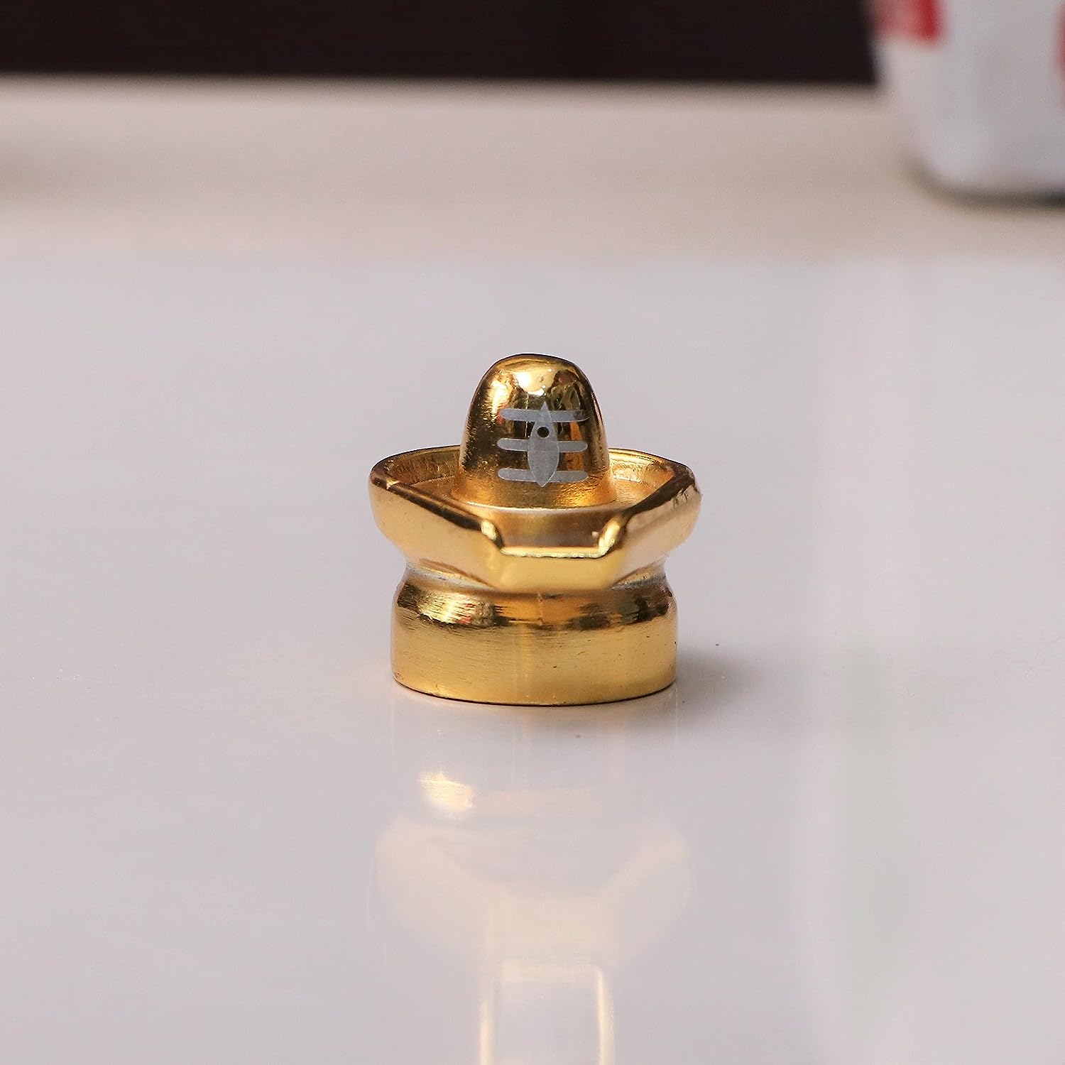 DreamKraft Metal Shivling Idol | 3.5cm Height | 5x3.5x3.5cm | 120 gm | Gold
