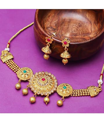 Sukkhi - Golden Alloy Necklace Set ( Pack of 1 )