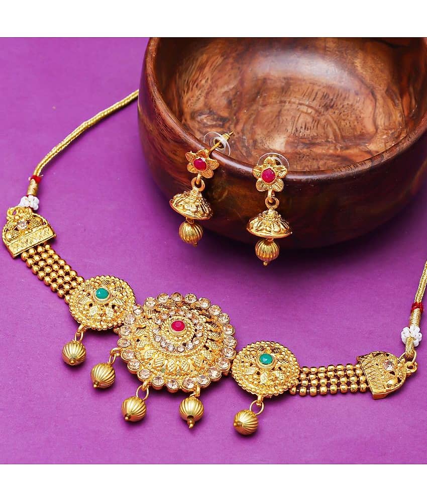 Sukkhi - Golden Alloy Necklace Set ( Pack of 1 )