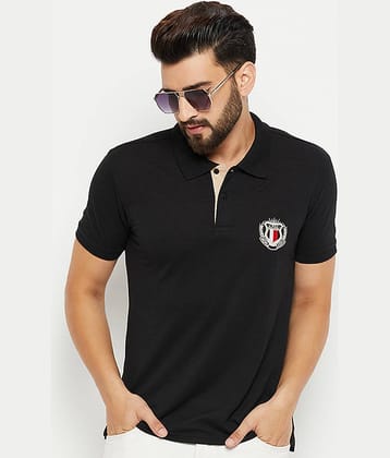 XFOX - Black Cotton Blend Regular Fit Men's Polo T Shirt ( Pack of 1 )