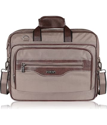Lorem Brown Faux Leather Office Bag