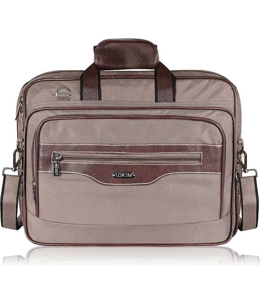 Lorem Brown Faux Leather Office Bag
