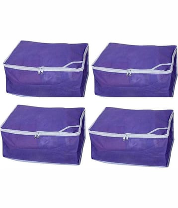 Fashion Bizz Purple Saree Cover - Set of 4