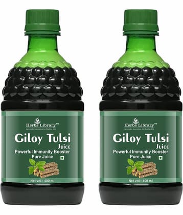Herbs Library  Giloy Tulsi  Vegetable Juice 400 ml Pack of 2