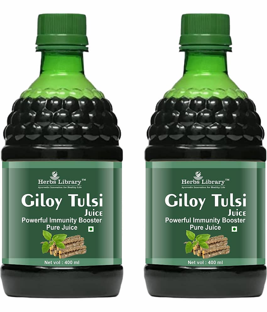 Herbs Library  Giloy Tulsi  Vegetable Juice 400 ml Pack of 2