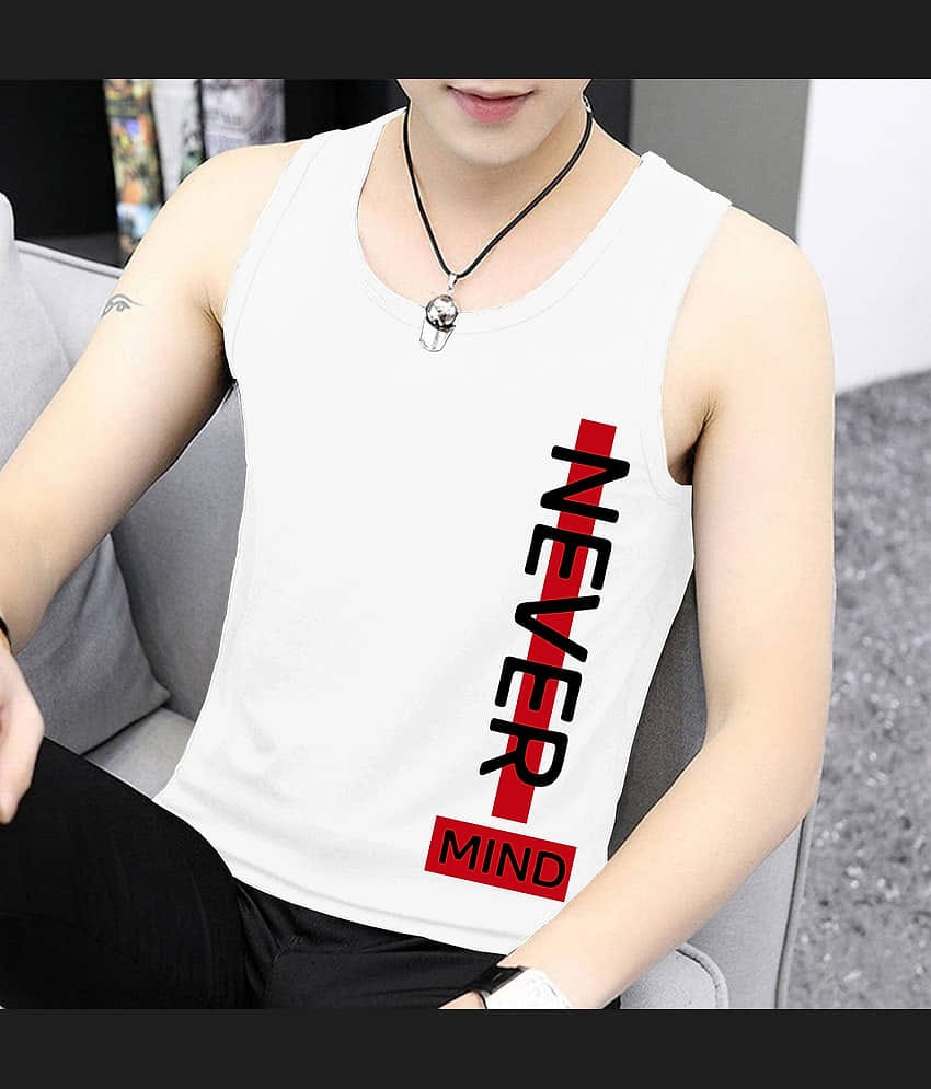 Kintu Parantu Pack of 1 Polyester Basic Vest For Men ( White )