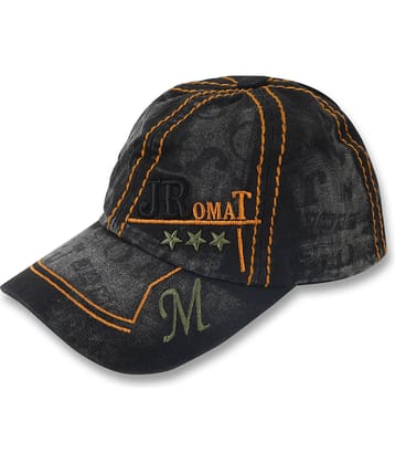 PENYAN Black Cotton Men's Cap ( Pack of 1 )