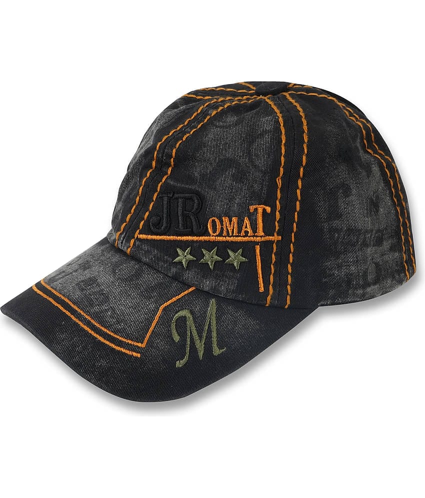 PENYAN Black Cotton Men's Cap ( Pack of 1 )