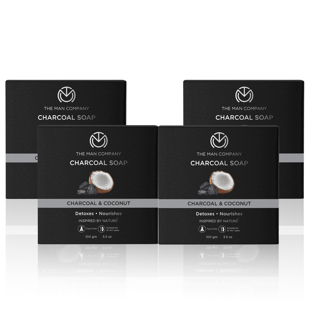Charcoal Soap | Charcoal & Coconut (Pack of 4) Charcoal Soap | Charcoal & Coconut (Pack of 4) - Pack of 4