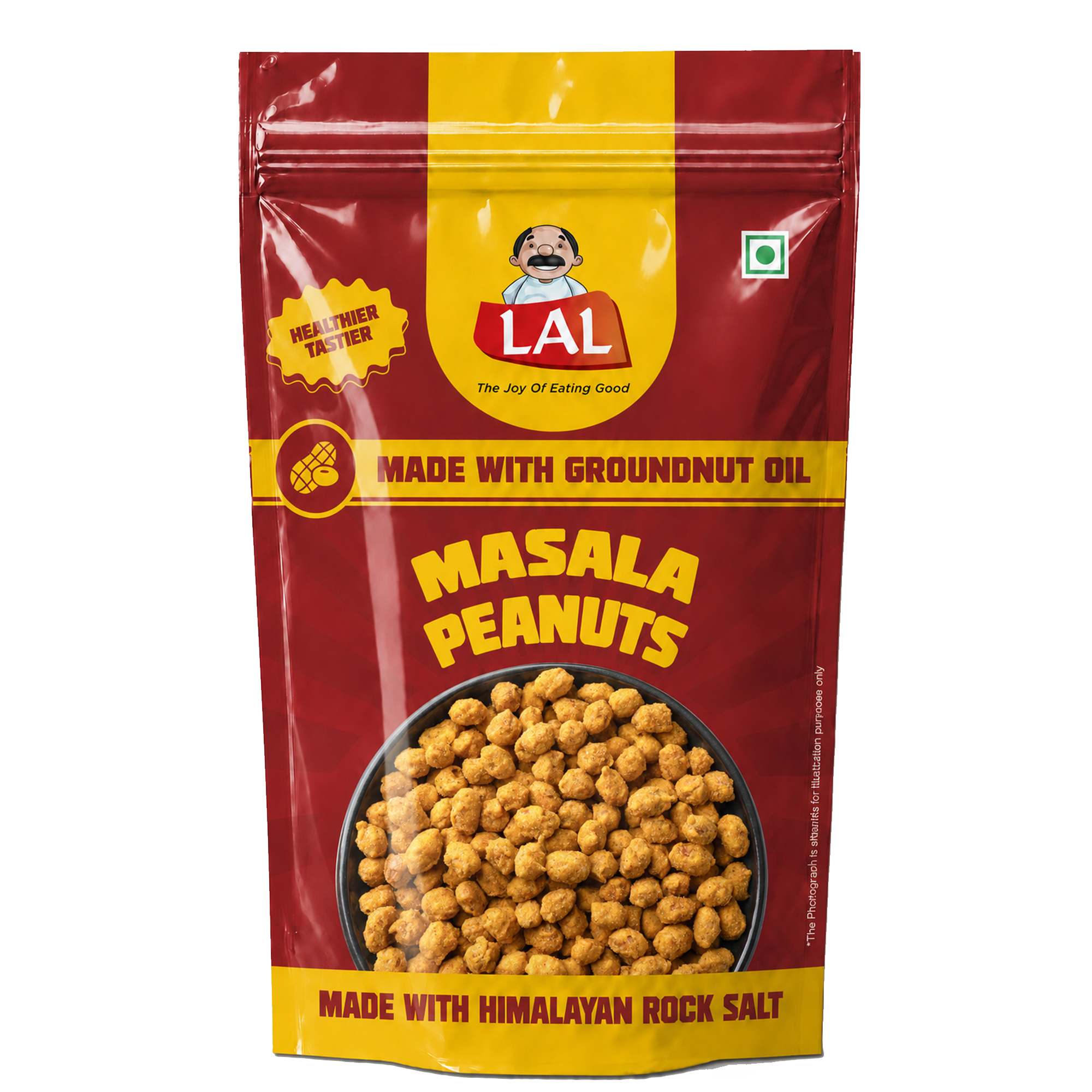 Lal Masala Peanuts Made with Groundnut Oil & Himalayan Rock Salt Guilt-Free Snack - 150g