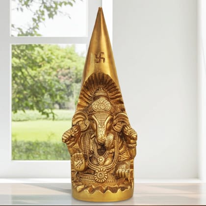 Brass Showpiece Teeth Ganesh, Dant Ganesh God Idol Statue (BSMAS247)