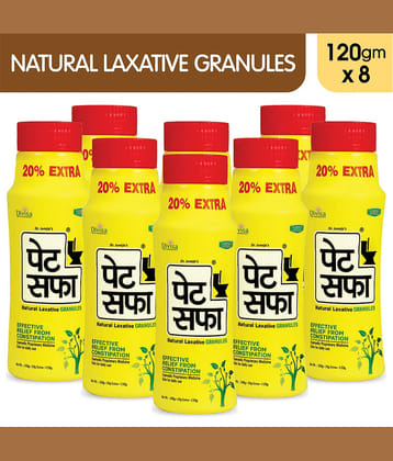 Pet Saffa Natural Laxative Granules 120Gm, Pack of 8 (Helpful In Constipation, Gas, Acidity, Kabz), Ayurvedic Medicine