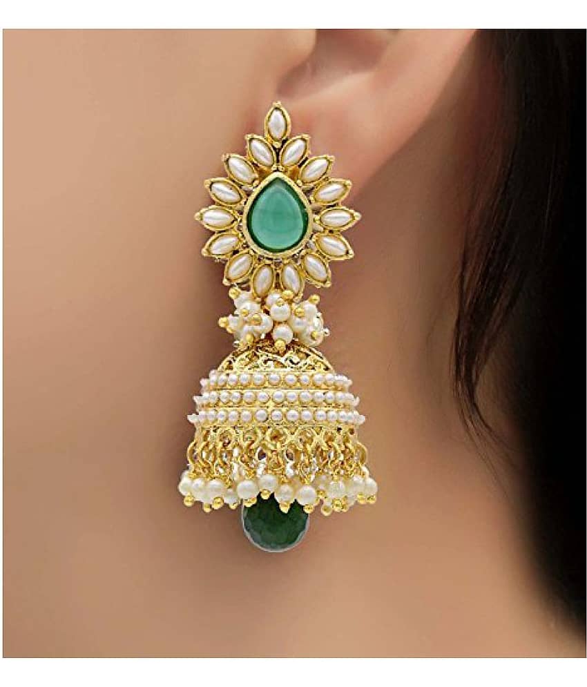 YOUBELLA Multi Color Jhumki Earrings ( Pack of 1 )