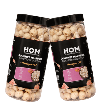 GOURMET MAKHANA Roasted in Olive Oil | Flavors Himalayan Salt | Combo Of 2, 65g Each. - 130 gm