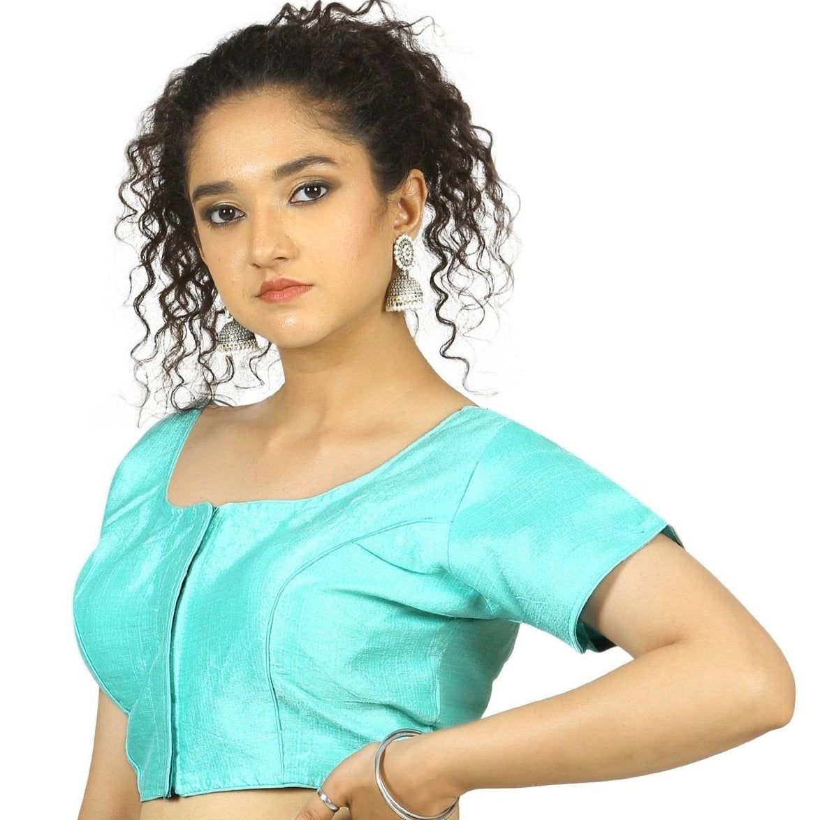 TheHangr Sky Blue Fantom Silk Blouse -  32