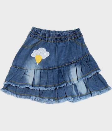 Me N My CLOSET Pack of 1 Girls Denim A-Line Skirt ( Denim Blue )