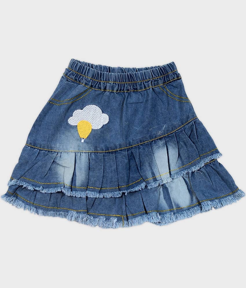 Me N My CLOSET Pack of 1 Girls Denim A-Line Skirt ( Denim Blue )