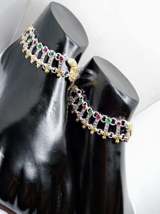 Pure silver 75percent bridal payal p = 47