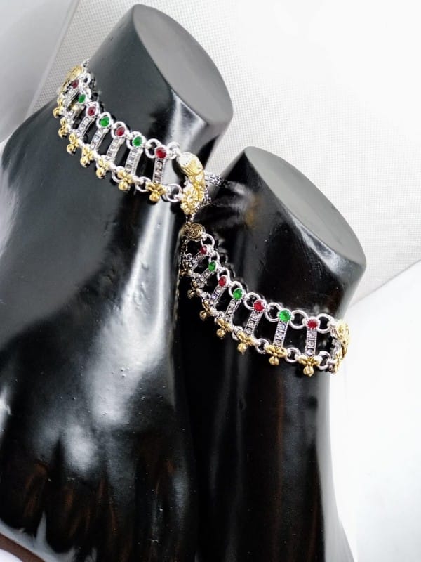 Pure silver 75percent bridal payal p = 47