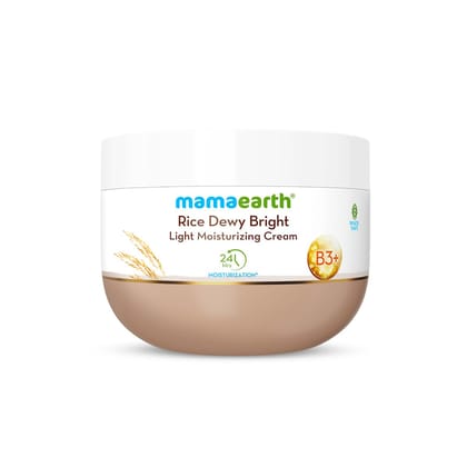 Mamaearth Rice Dewy Bright Light Moisturizing Cream with Rice Water & Niacinamide for Glass-Skin | For Face, Hands & Body | 24-H Long-lasting Moisturization | Non-Greasy Quick Absorbing | For All SkinTypes | 200 g Mamaearth Rice Dewy Bright Light Moistur Mamaearth Rice Dewy Bright Light Moisturizing Cream with Rice Water & Niacinamide for Glass-Skin | For Face, Hands & Body | 24-H Long-lasting Moisturization | Non-Greasy Quick Absorbing | For All SkinTypes | 200 g Mamaearth Rice Dewy Bright Light Moistur