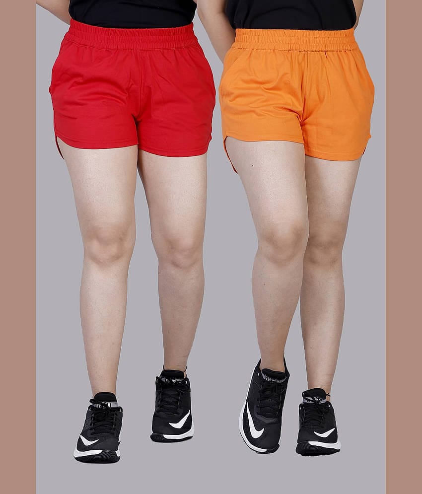 Scrott Fitness Cotton Hot Pants - Multi Color