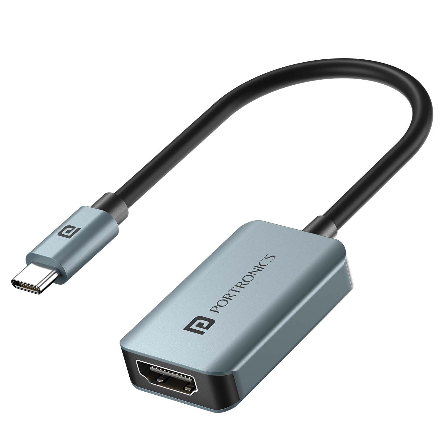 Portronics Mport X 4K @ 60 Hz, USB-C Plug, HDMI Port