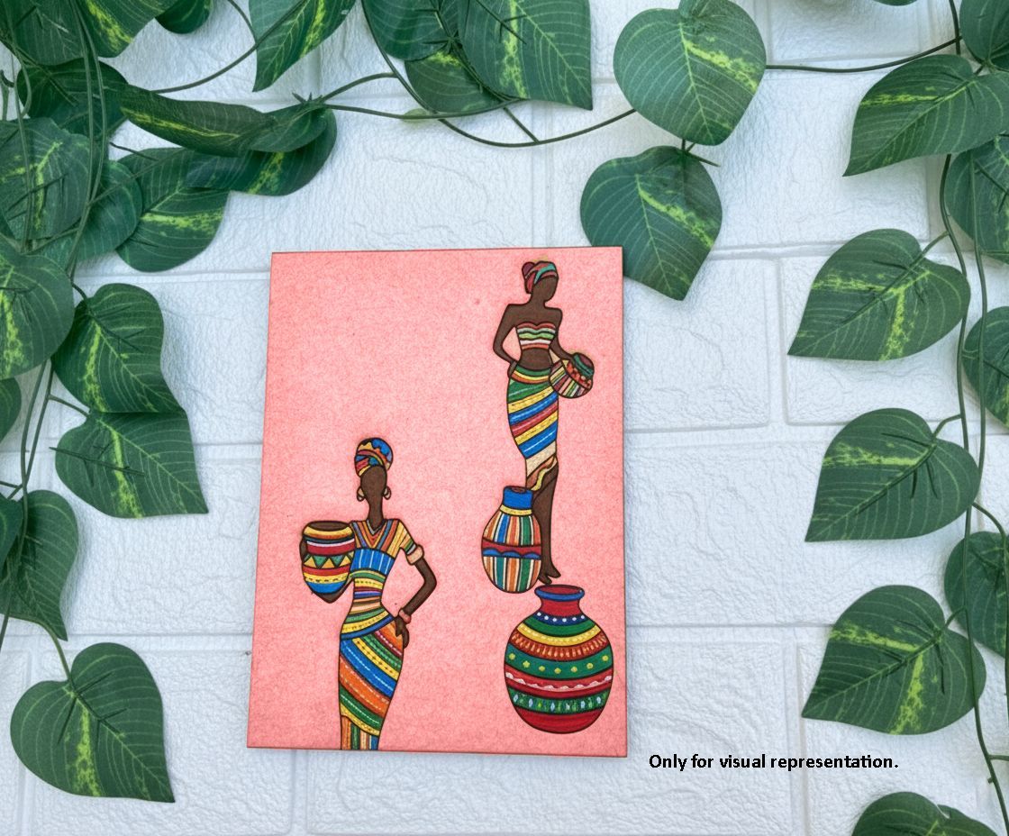 Dbeautify's MDF DIY Traditional Tribal Women Painting