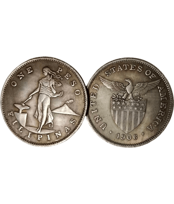 Extremely Rare United States of America Philippines One Peso 1903-1906 Modern Coin - Hard to Find