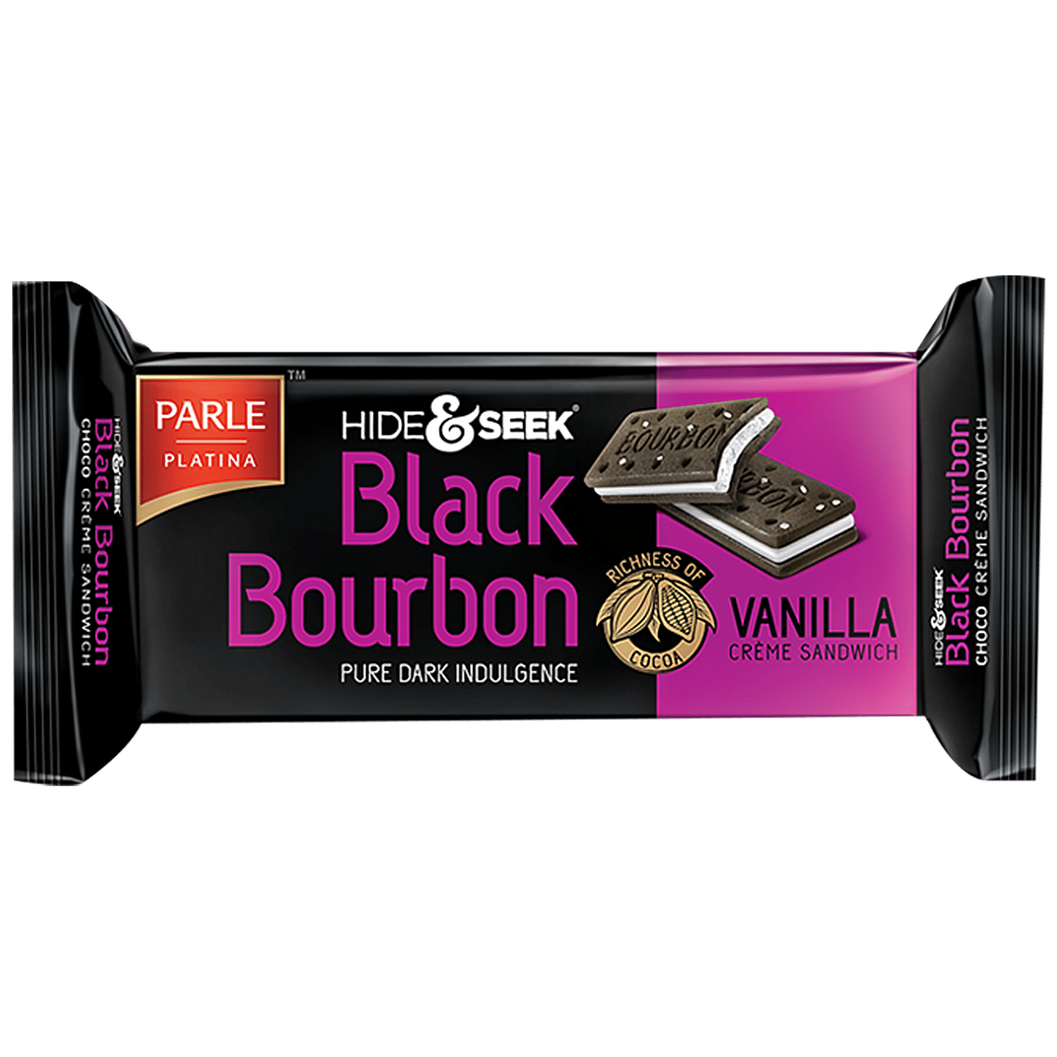 Parle Hide & Seek - Black Bourbon Vanilla, 100 g Pouch