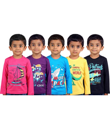 JILZ Pack of 5 Baby Boy 100% Cotton T Shirts ( Multi )
