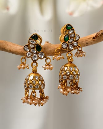 Gold Polish Silver Earrings CHE1701