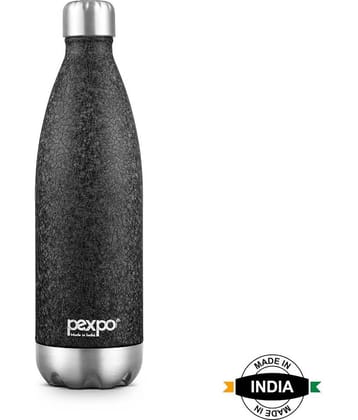 Pexpo 500ml 24 Hrs Hot and Cold ISI Certified Flask, Electro Vacuum insulated Bottle (Pack of 1, Black)