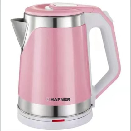 Hafner Electric Kettle with Stainless Steel Body,Used for boiling Water, Making tea and coffee, Instant noodles, Soup etc. 1500 Watt (Pink)/2 litre