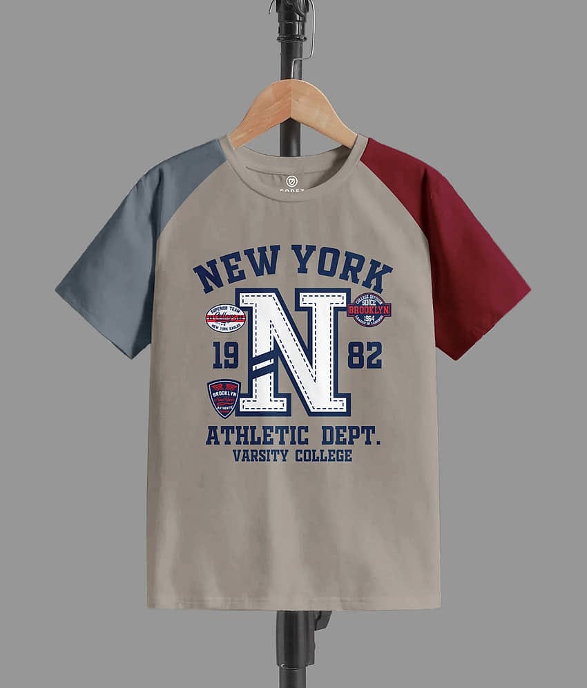 CODEZ Pack of 2 Boys Cotton T-Shirt ( Beige )