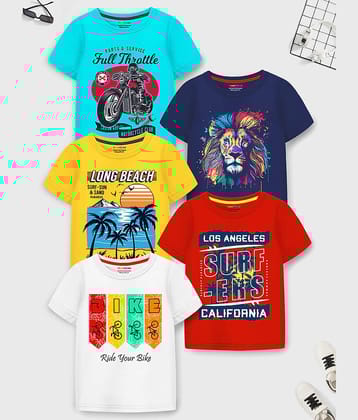 Trampoline Pack of 1 Boys Cotton Blend T-Shirt ( Multicolor 4 )