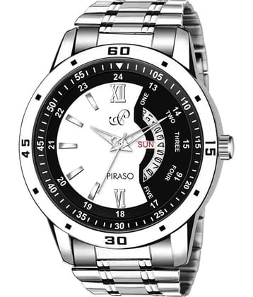 PIRASO Silver Stainless Steel Analog Men's Watch